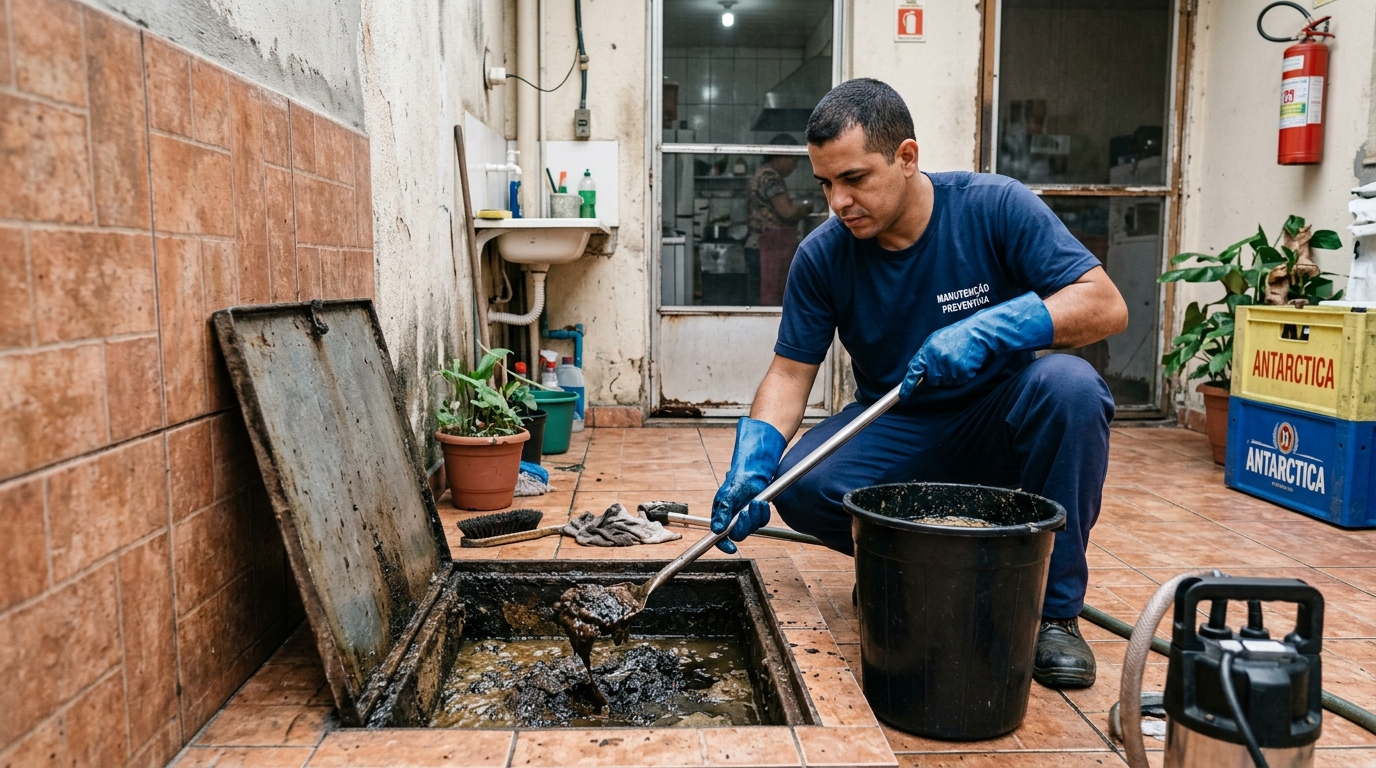 Remoção de Gordura Acumulada em Santos‑SP